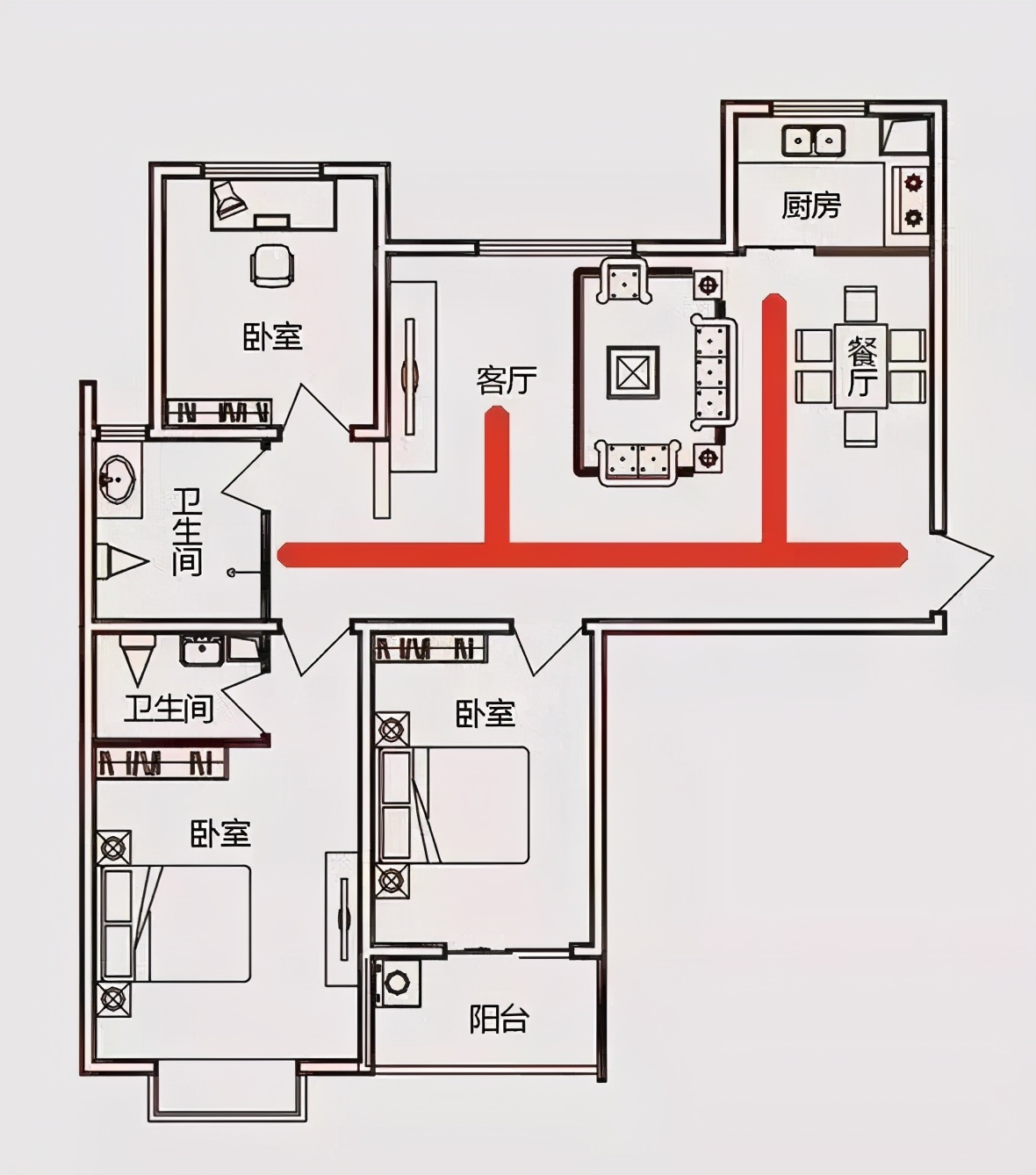 空間動(dòng)線合理規(guī)劃，家居舒適度100％