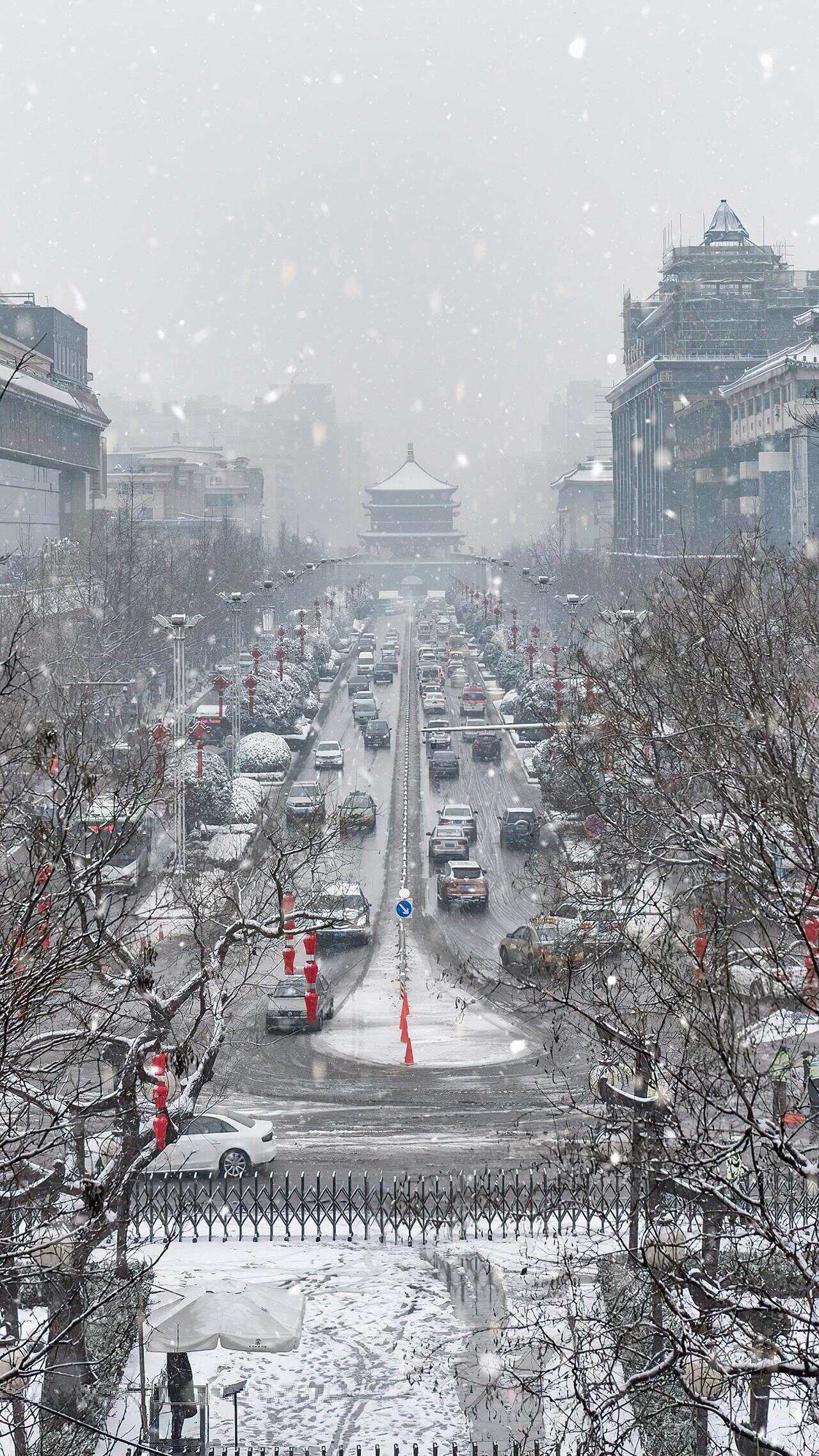 西安下雪了，冬日里的詩(shī)意與浪漫