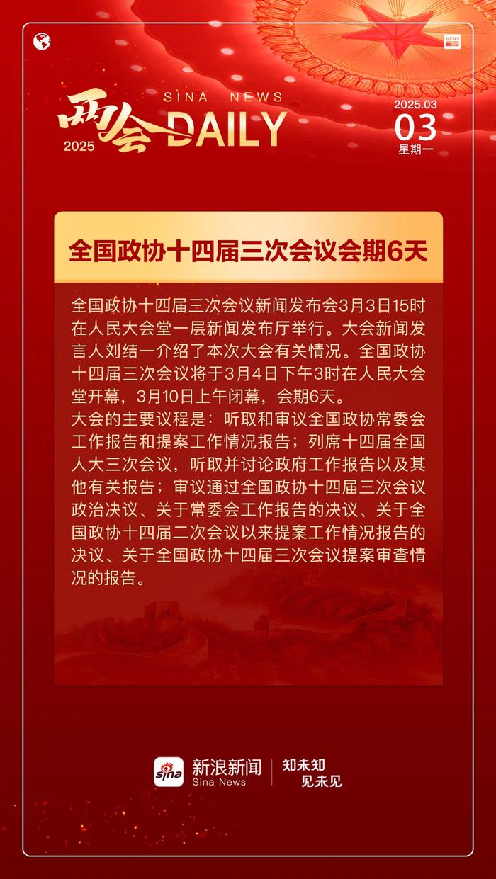 全國政協(xié)十四屆三次會(huì)議聚焦熱議，六日會(huì)期展現(xiàn)決策效率與民主新篇章！